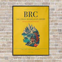 Thumbnail for San Carlos de Bariloche Airport BRC - Canvas Framed - Yellow
