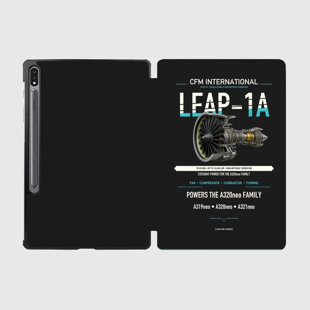 CFM LEAP-1A design on black samsung tablet tablet case