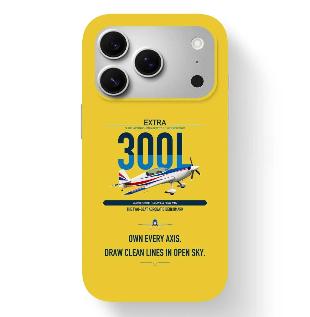 Extra 300L design on yellow magsafe iphone case, for iPhone 17 Pro