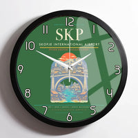 Thumbnail for Skopje International Airport SKP Wall-Clock Framed - Green