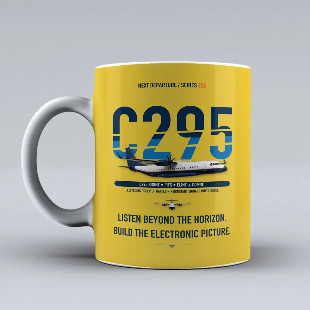 C295 SIGINT Mug design on yellow airbus