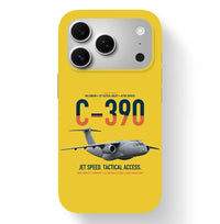 Thumbnail for C-390 Millennium design on yellow magsafe iphone case, for iPhone 17 Pro