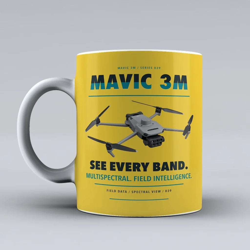 Mavic 3 Multispectral Mug design on yellow dji