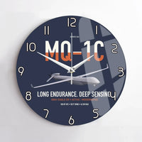 Thumbnail for MQ-1C Gray Eagle ER design on navy blue no frame wall clock