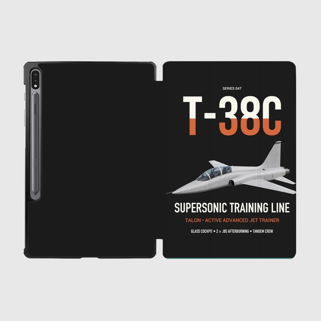 T-38C Talon design on black samsung tablet tablet case