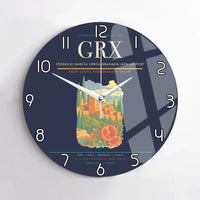 Thumbnail for Federico García Lorca Granada-Jaén Airport (GRX) design on navy blue no frame wall clock