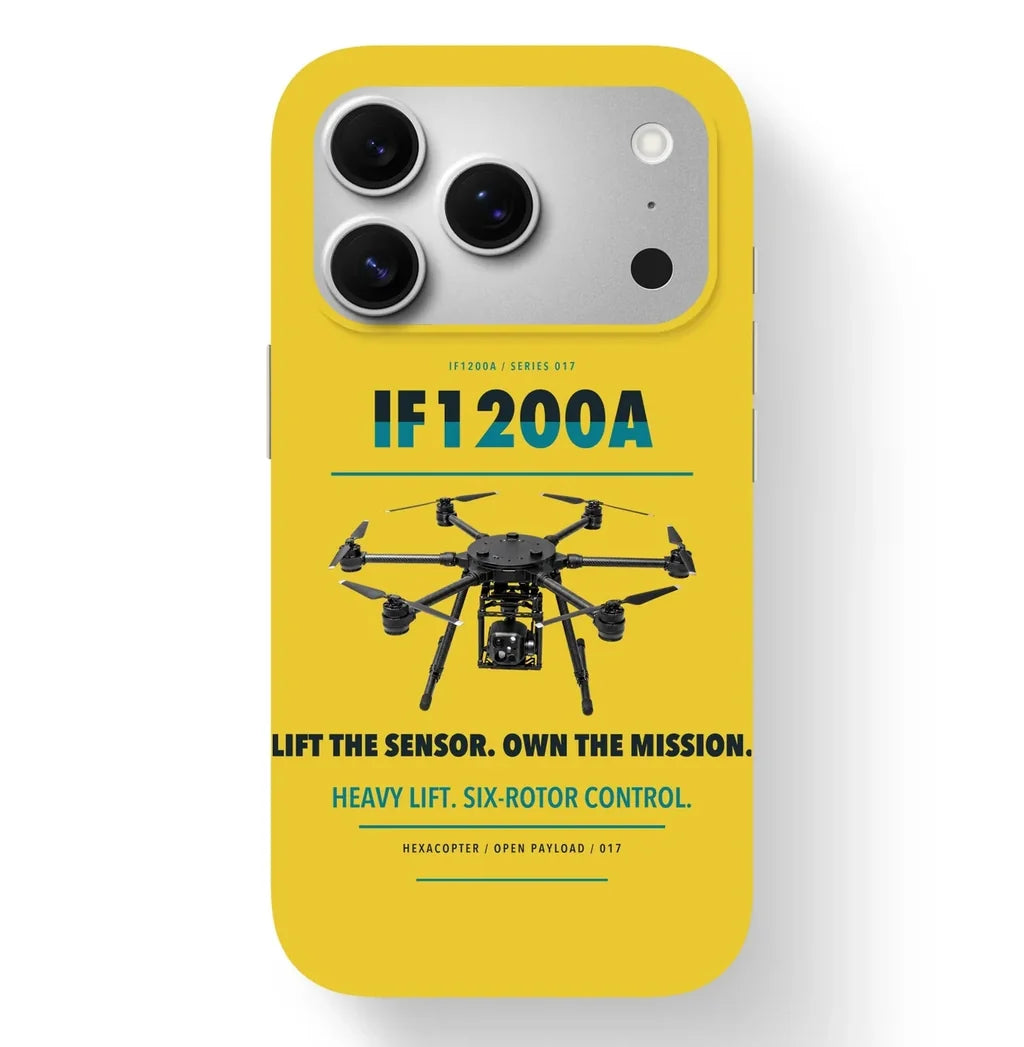 Inspired Flight IF1200A Case design on yellow iphone case