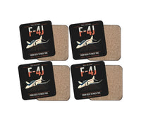 Thumbnail for F-4J Phantom II design on black 4 pieces set coaster