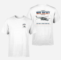 Thumbnail for Leonardo AW159 Wildcat HMA2 design on white t-shirt, double-side print