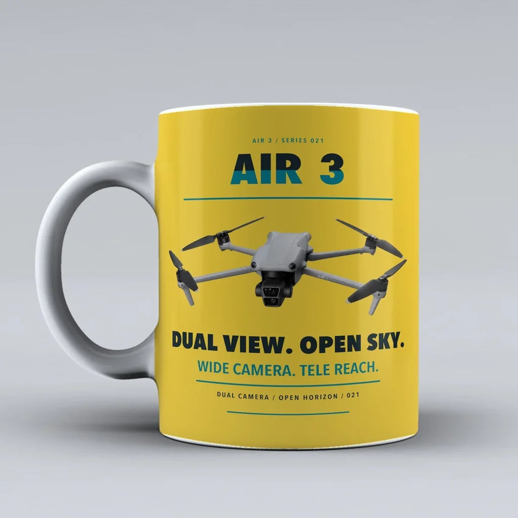 Air 3 Mug design on yellow dji