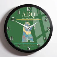 Thumbnail for Kodiak Airport ADQ Wall-Clock Framed - Green