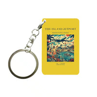 Thumbnail for VINTAGE G4118 - The Island Jetport - Designed Key Chain design on yellow