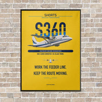 Thumbnail for Shorts 360-300 vertical canvas print - framed - yellow background
