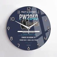 Thumbnail for PW2040 design on navy blue no frame wall clock
