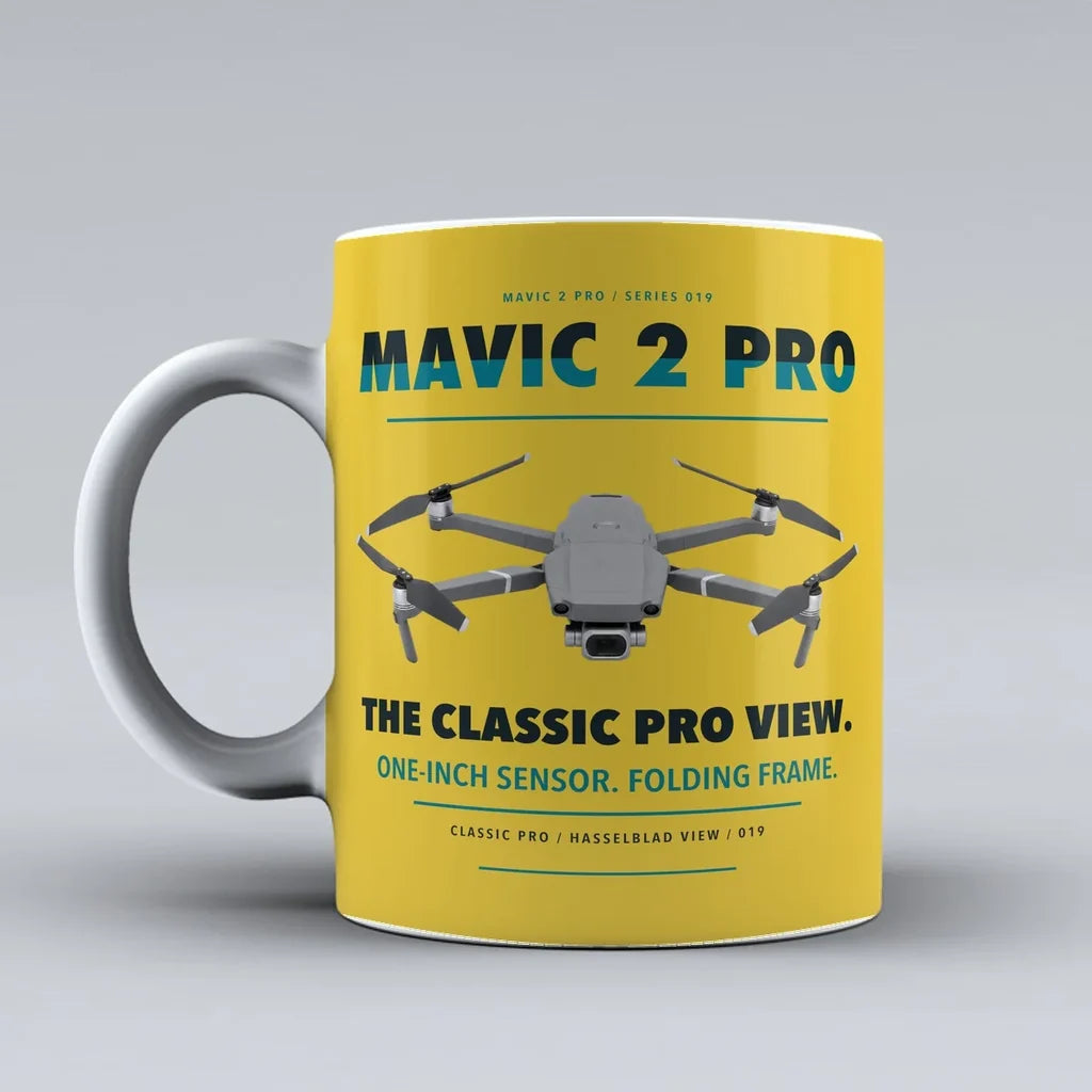 Mavic 2 Pro Mug design on yellow dji