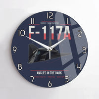 Thumbnail for F-117A Nighthawk design on navy blue no frame wall clock