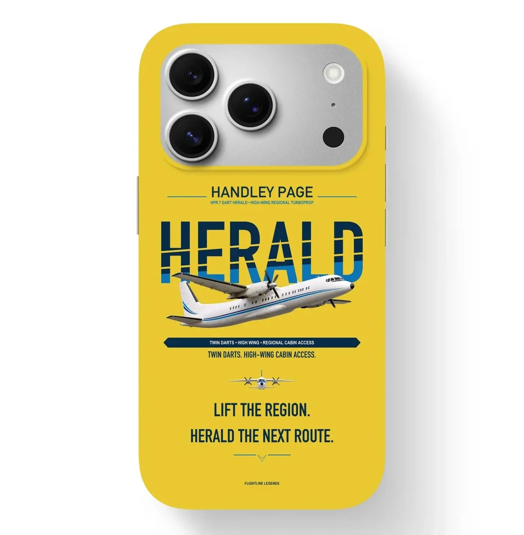 Handley Page HPR.7 Dart Herald Case design on yellow iphone case