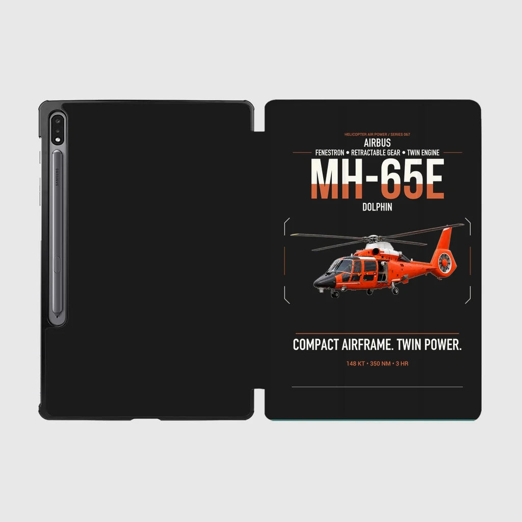 Airbus MH-65E Dolphin design on black samsung tablet tablet case