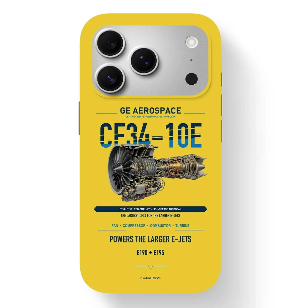 CF34-10E Case design on yellow iphone case