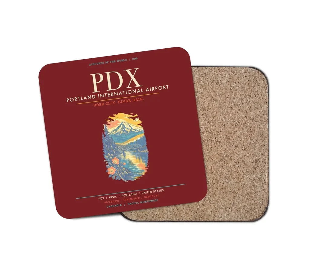 Portland International Airport PDX - Dark Red