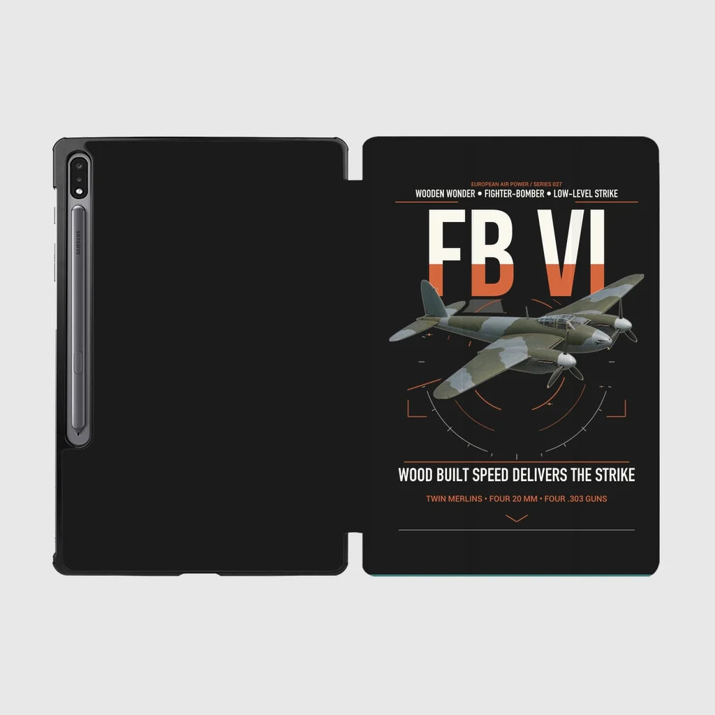 de Havilland Mosquito FB VI design on black samsung tablet tablet case