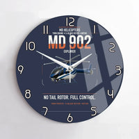 Thumbnail for MD Helicopters MD 902 Explorer design on navy blue no frame wall clock