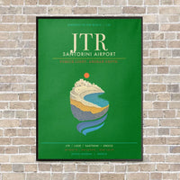 Thumbnail for Santorini Airport JTR - Canvas Framed - Green