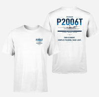 Thumbnail for Tecnam P2006T design on white t-shirt, double-side print