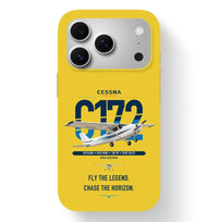 Thumbnail for Cessna 172 Skyhawk design on yellow magsafe iphone case, for iPhone 17 Pro