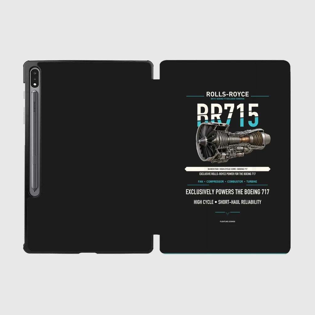 BR715 design on black samsung tablet tablet case