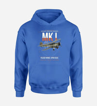 Thumbnail for Fairey Swordfish Mk I design on blue double-side hoodie, single-side print