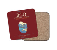 Thumbnail for Bergen Airport Flesland BGO - Seven-Rain Fjord Tapestry - Dark Red