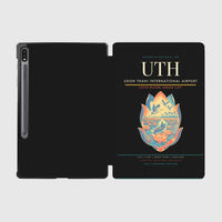 Thumbnail for Udon Thani International Airport (UTH) design on black samsung tablet tablet case