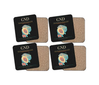 Thumbnail for Maurice Bishop International Airport (GND) design on black 4 pieces set coaster