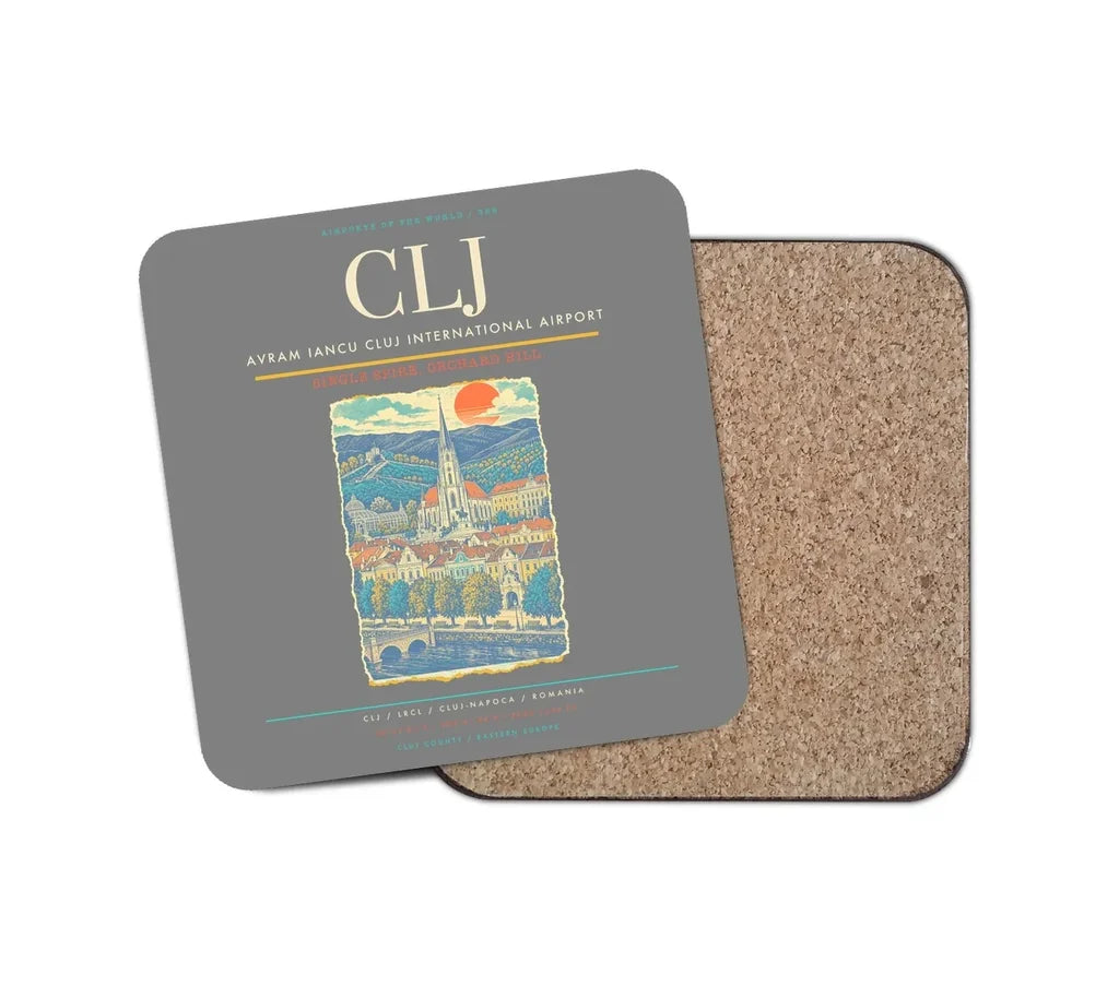 Avram Iancu Cluj International Airport CLJ Coaster 1-Piece - Gray