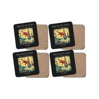 Thumbnail for The Pylon Turn - Designed Coasters design on black 4-pieces-set