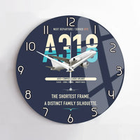 Thumbnail for Airbus A318 design on navy blue no frame wall clock