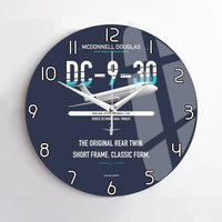 Thumbnail for McDonnell Douglas DC-9-30 design on navy blue no frame wall clock