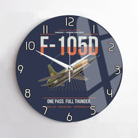Thumbnail for F-105D Thunderchief design on navy blue no frame wall clock