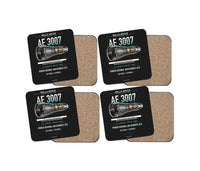 Thumbnail for AE 3007 design on black 4 pieces set coaster