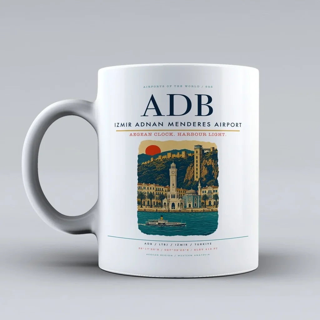 Izmir Adnan Menderes Airport ADB Mug - White