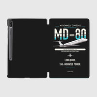 Thumbnail for McDonnell Douglas MD-80 design on black samsung tablet tablet case