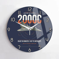 Thumbnail for Dassault Mirage 2000C RDI design on navy blue no frame wall clock