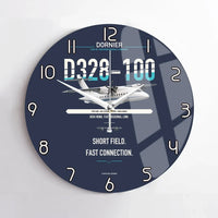 Thumbnail for Dornier D328-100 design on navy blue no frame wall clock