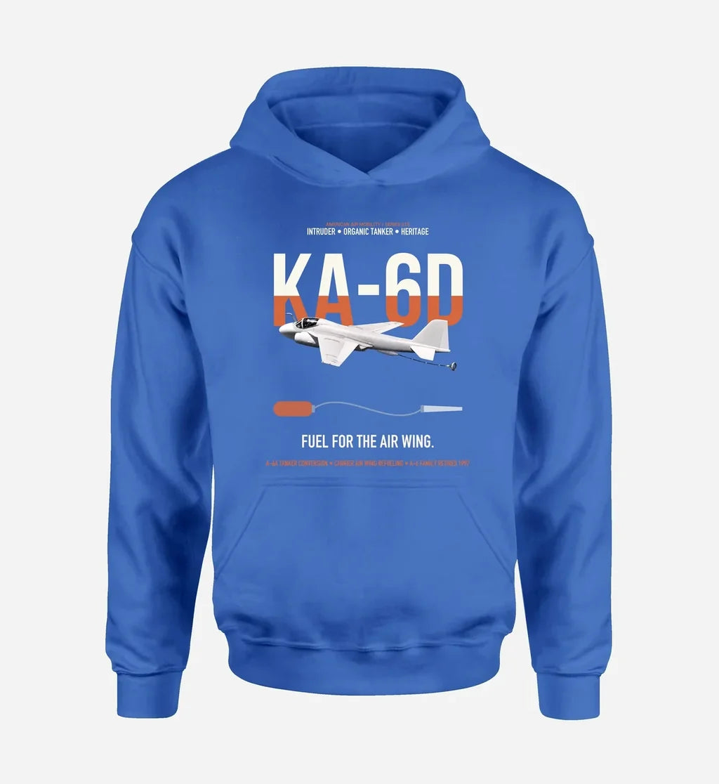 KA-6D Intruder design on blue double-side hoodie, single-side print