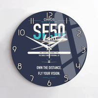 Thumbnail for Cirrus Vision Jet G2+ design on navy blue no frame wall clock