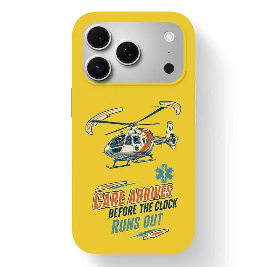 SIGNAL 575 - Care Arrives Before The Clock Runs Out - MagSafe iPhone 17 Pro design on yellow magsafe iphone 17 pro