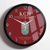Thumbnail for Kuching International Airport KCH Wall-Clock Framed - Dark Red