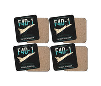 Thumbnail for F4D-1 Skyray design on black 4 pieces set coaster