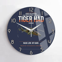 Thumbnail for Airbus Helicopters Tiger HAD design on navy blue no frame wall clock
